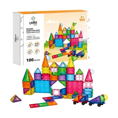 Klocki magnetyczne 100 szt.